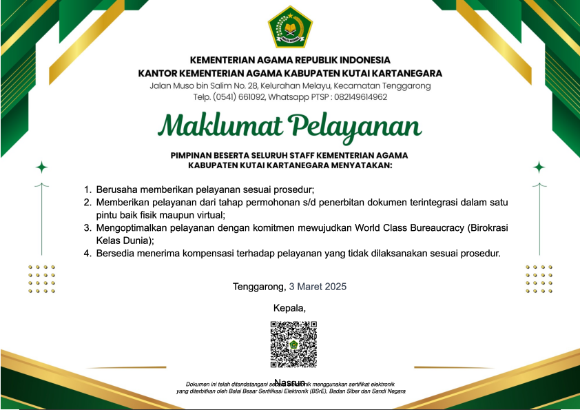 Maklumat Pelayanan