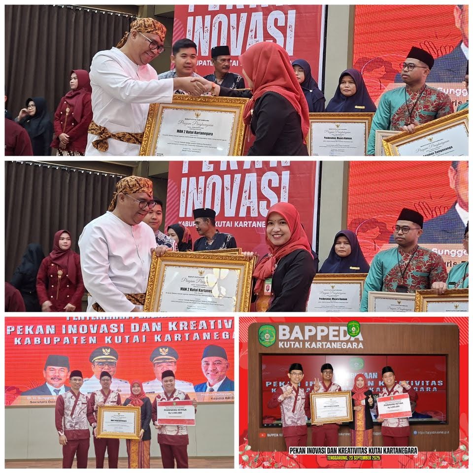 MAN 2 Kukar Raih Penghargaan Inovasi Terbaik Ke 3 Tingkat Kabupaten