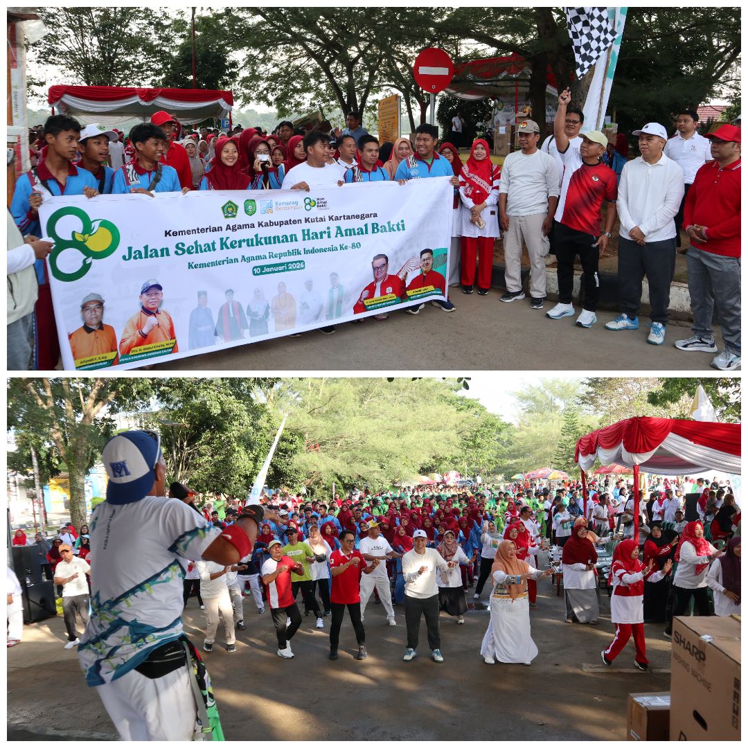 Jalan Sehat Kerukunan Warnai Peringatan HAB ke-80 Kemenag Kukar