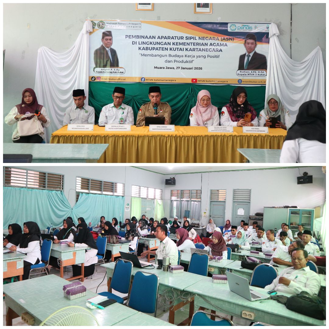 Kemenag Kukar Laksanakan Pembinaan Kepegawaian di MTsN 3 Kukar